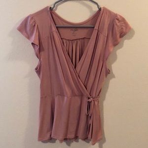 alya Pink Wrap Top | Size S